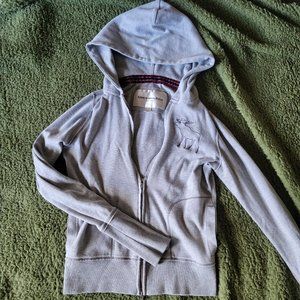 Vintage Y2K Abercrombie Zip Up Gray Hoodie Size Large.